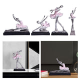 Maxbell Ballet Dancer Sculpture Ornament Artwork Collectiom for Table Living Room A