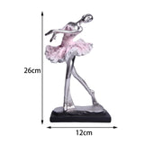 Maxbell Ballet Dancer Sculpture Ornament Artwork Collectiom for Table Living Room C