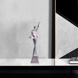 Maxbell Ballet Dancer Sculpture Ornament Artwork Collectiom for Table Living Room D
