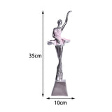 Maxbell Ballet Dancer Sculpture Ornament Artwork Collectiom for Table Living Room D