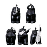 Maxbell Resin Figurine Band Cartoon Character Art Craft for Birthday Gift Yard A