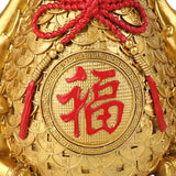 Maxbell Resin Chinese Lucky Bag Blessing Bag Sculpture Desktop Ornament Exquisite Aureate Vase