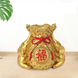 Maxbell Resin Chinese Lucky Bag Blessing Bag Sculpture Desktop Ornament Exquisite Aureate Vase