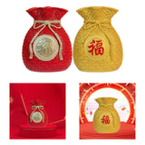 Maxbell Resin Flower Vase Centerpiece Traditional Chinese Artwork Ornament Sculpture Red