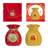 Maxbell Resin Flower Vase Centerpiece Traditional Chinese Artwork Ornament Sculpture Red