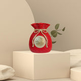 Maxbell Resin Flower Vase Centerpiece Traditional Chinese Artwork Ornament Sculpture Red
