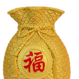 Maxbell Resin Flower Vase Centerpiece Traditional Chinese Artwork Ornament Sculpture Aureate