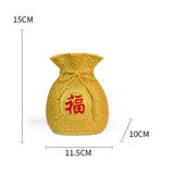 Maxbell Resin Flower Vase Centerpiece Traditional Chinese Artwork Ornament Sculpture Aureate