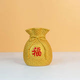 Maxbell Resin Flower Vase Centerpiece Traditional Chinese Artwork Ornament Sculpture Aureate