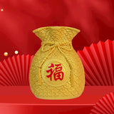 Maxbell Resin Flower Vase Centerpiece Traditional Chinese Artwork Ornament Sculpture Aureate