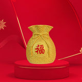 Maxbell Resin Flower Vase Centerpiece Traditional Chinese Artwork Ornament Sculpture Aureate