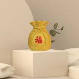 Maxbell Resin Flower Vase Centerpiece Traditional Chinese Artwork Ornament Sculpture Aureate