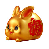 Maxbell Chinese Style Lucky Rabbit Money Bank Bunny Figurines Statue Collectible Aureate