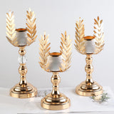 Maxbell Candle Holder Candlesticks Centerpiece Tealight Hollow Lamp for Table Decor 12cmx12cmx31cm