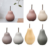 Maxbell Nordic Ceramic Pear Figurine Collectible Statue for Home Cabinet Decoration Pink 6.5cmx11cm