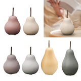 Maxbell Nordic Ceramic Pear Figurine Collectible Statue for Home Cabinet Decoration Pink 6.5cmx11cm