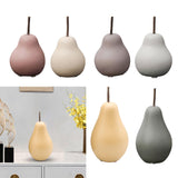 Maxbell Nordic Ceramic Pear Figurine Collectible Statue for Home Cabinet Decoration Pink 6.5cmx11cm