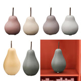 Maxbell Nordic Ceramic Pear Figurine Collectible Statue for Home Cabinet Decoration Pink 6.5cmx11cm