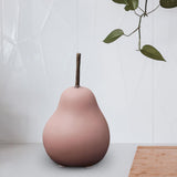 Maxbell Nordic Ceramic Pear Figurine Collectible Statue for Home Cabinet Decoration Pink 6.5cmx11cm