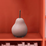 Maxbell Nordic Ceramic Pear Figurine Collectible Statue for Home Cabinet Decoration Pink 6.5cmx11cm