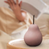 Maxbell Nordic Ceramic Pear Figurine Collectible Statue for Home Cabinet Decoration Pink 6.5cmx11cm
