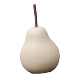 Maxbell Nordic Ceramic Pear Figurine Collectible Statue for Home Cabinet Decoration Beige 6.5cmx11cm
