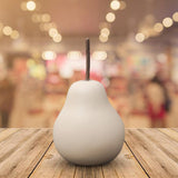 Maxbell Nordic Ceramic Pear Figurine Collectible Statue for Home Cabinet Decoration Beige 6.5cmx11cm