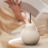 Maxbell Nordic Ceramic Pear Figurine Collectible Statue for Home Cabinet Decoration Beige 6.5cmx11cm