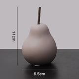 Maxbell Nordic Ceramic Pear Figurine Collectible Statue for Home Cabinet Decoration Lavender 6.5cmx11cm