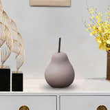 Maxbell Nordic Ceramic Pear Figurine Collectible Statue for Home Cabinet Decoration Lavender 6.5cmx11cm