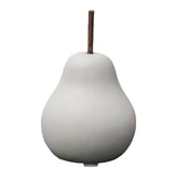 Maxbell Nordic Ceramic Pear Figurine Collectible Statue for Home Cabinet Decoration White 6.5cmx11cm