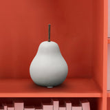Maxbell Nordic Ceramic Pear Figurine Collectible Statue for Home Cabinet Decoration White 6.5cmx11cm