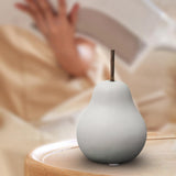 Maxbell Nordic Ceramic Pear Figurine Collectible Statue for Home Cabinet Decoration White 6.5cmx11cm