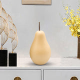 Maxbell Nordic Ceramic Pear Figurine Collectible Statue for Home Cabinet Decoration Yellow 7.7cmx15cm