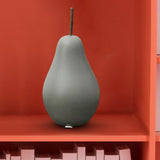 Maxbell Nordic Ceramic Pear Figurine Collectible Statue for Home Cabinet Decoration Green 7.7cmx15cm