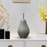 Maxbell Nordic Ceramic Pear Figurine Collectible Statue for Home Cabinet Decoration Green 7.7cmx15cm