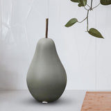 Maxbell Nordic Ceramic Pear Figurine Collectible Statue for Home Cabinet Decoration Green 7.7cmx15cm