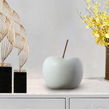 Maxbell Ceramic Apple Figurine Creative Collectible Ornament for Home Cabinet Decor Blue