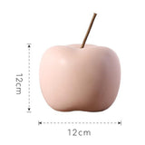 Maxbell Ceramic Apple Figurine Creative Collectible Ornament for Home Cabinet Decor Pink