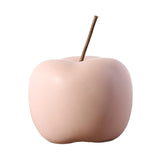 Maxbell Ceramic Apple Figurine Creative Collectible Ornament for Home Cabinet Decor Pink