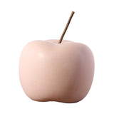 Maxbell Ceramic Apple Figurine Creative Collectible Ornament for Home Cabinet Decor Pink