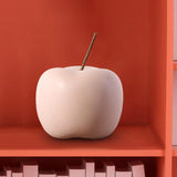 Maxbell Ceramic Apple Figurine Creative Collectible Ornament for Home Cabinet Decor Pink