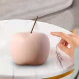 Maxbell Ceramic Apple Figurine Creative Collectible Ornament for Home Cabinet Decor Pink