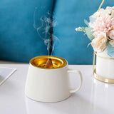 Maxbell Ceramic Incense Cone Burner 25 Incense Holes Bowl for Table Decor White