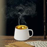 Maxbell Ceramic Incense Cone Burner 25 Incense Holes Bowl for Table Decor White