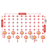 Maxbell New Year LED String Lights 8 Modes Adjustable Fixture for Party Yard Xmas