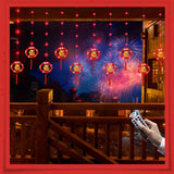 Maxbell New Year LED String Lights 8 Modes Adjustable Fixture for Party Yard Xmas