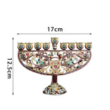 Maxbell Metal Candleholder Candelabras Hotel Party Home Enamel Menorah Candlestick