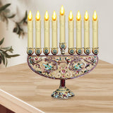 Maxbell Metal Candleholder Candelabras Hotel Party Home Enamel Menorah Candlestick
