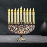 Maxbell Metal Candleholder Candelabras Hotel Party Home Enamel Menorah Candlestick